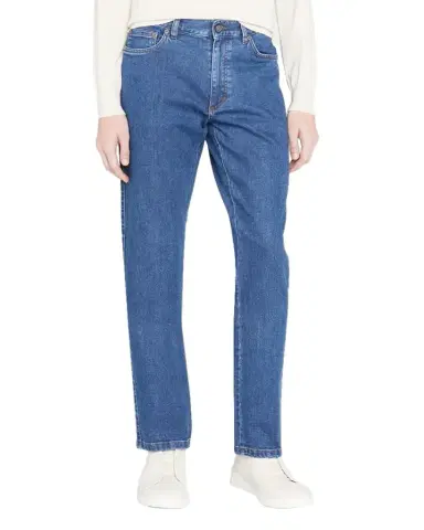 ZEGNA Men's Stonewash Denim 5-Pocket Jeans | Thumbnail 1