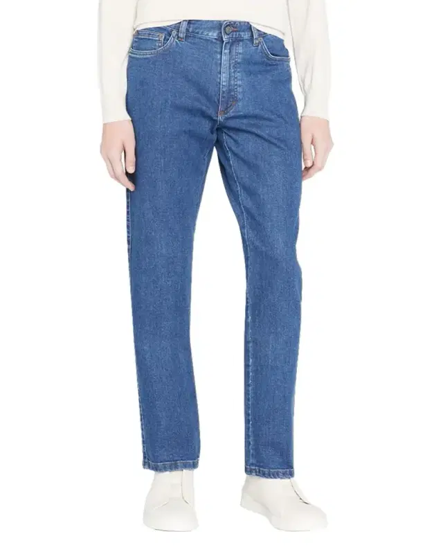 Men's Stonewash Denim 5-Pocket Jeans