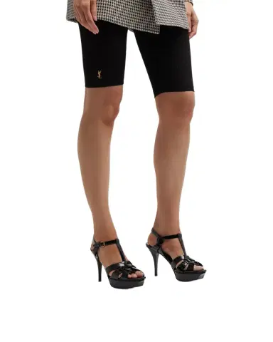 Saint Laurent Tribute Patent T-Strap Platform Sandals | Thumbnail 1 Saint Laurent Tribute Patent T-Strap Platform Sandals | Thumbnail 1