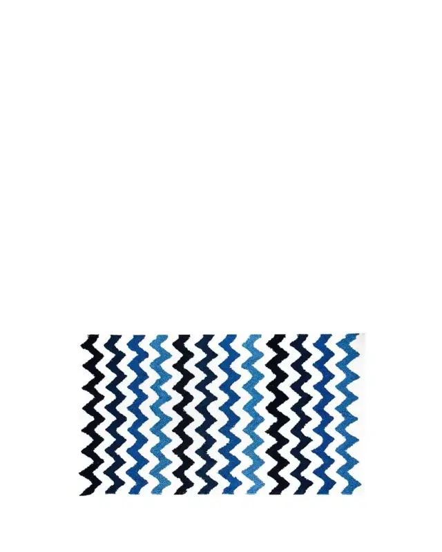 MacKenzie-Childs Royal Zig Zag Bath Rug, Large