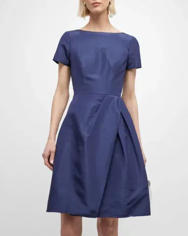 Carolina Herrera Icon Bateau Neck Short-Sleeve Dress | Thumbnail 2 Carolina Herrera Icon Bateau Neck Short-Sleeve Dress | Thumbnail 2
