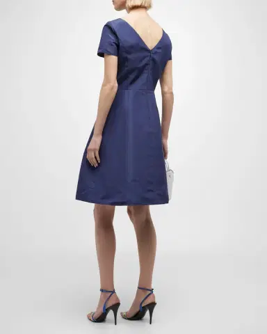 Carolina Herrera Icon Bateau Neck Short-Sleeve Dress | Thumbnail 3 Carolina Herrera Icon Bateau Neck Short-Sleeve Dress | Thumbnail 3