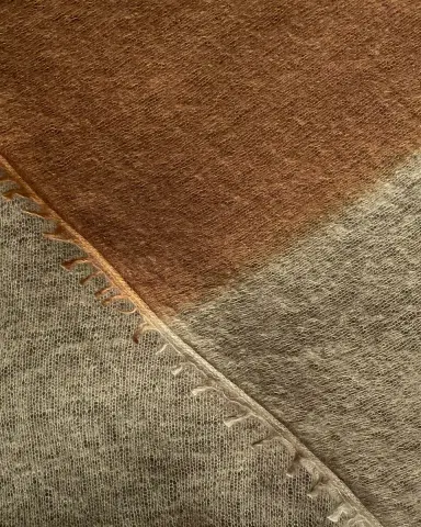 Denis Colomb Fuzzy Feture Two-Tone Cashmere Scarf | Thumbnail 2