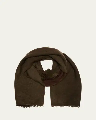 Denis Colomb Fuzzy Feture Two-Tone Cashmere Scarf | Thumbnail 11