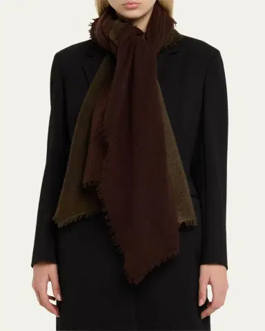 Denis Colomb Fuzzy Feture Two-Tone Cashmere Scarf | Thumbnail 13