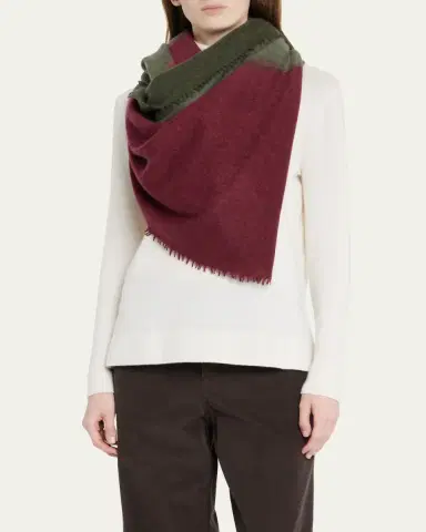 Denis Colomb Fuzzy Feture Two-Tone Cashmere Scarf | Thumbnail 5