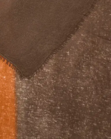 Denis Colomb Fuzzy Feture Two-Tone Cashmere Scarf | Thumbnail 10