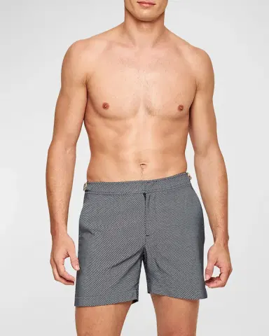 Orlebar Brown Men 's Bulldog Jacquard Swim Shorts | Thumbnail 3