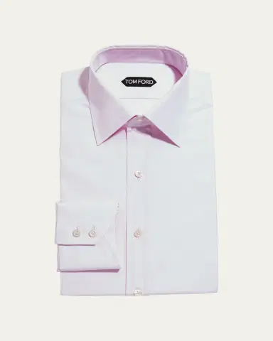 Tom Ford Men's Solid Point Collar Dress Shirt | Thumbnail 2 Tom Ford Men's Solid Point Collar Dress Shirt | Thumbnail 2