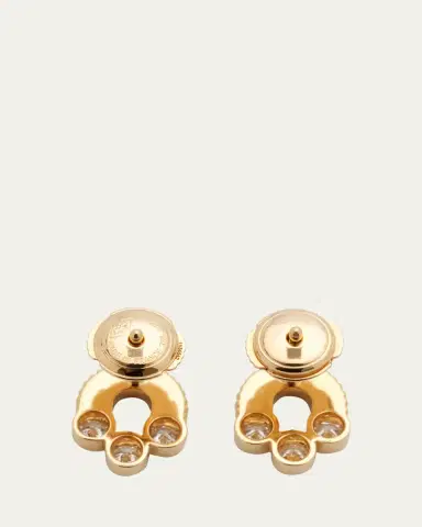 Viltier Magnetic Stud Earrings in Onyx, 18K Yellow Gold and Diamonds | Thumbnail 4 Viltier Magnetic Stud Earrings in Onyx, 18K Yellow Gold and Diamonds | Thumbnail 4