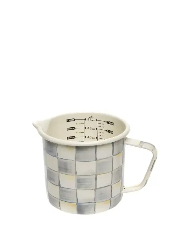5.75" Sterling Check Enamel 7-Cup Measuring Cup
