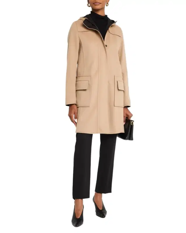 Akris punto Duffle Reversible Hooded Coat