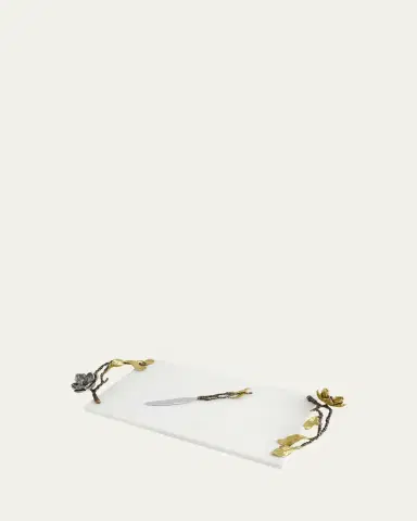 Michael Aram Vintage Bloom Extra Large 21" Cheese Board with Knife | Thumbnail 3 Michael Aram Vintage Bloom Extra Large 21" Cheese Board with Knife | Thumbnail 3
