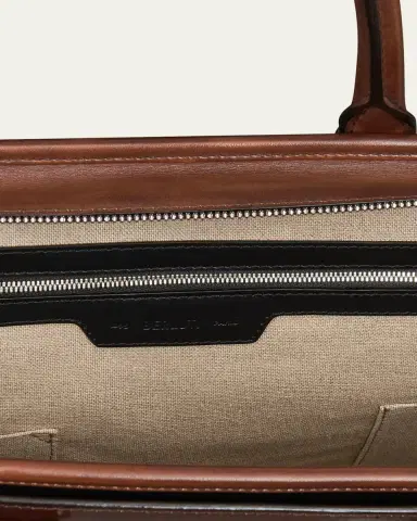 Berluti Men's Un Jour Scritto Leather Briefcase | Thumbnail 3 Berluti Men's Un Jour Scritto Leather Briefcase | Thumbnail 3
