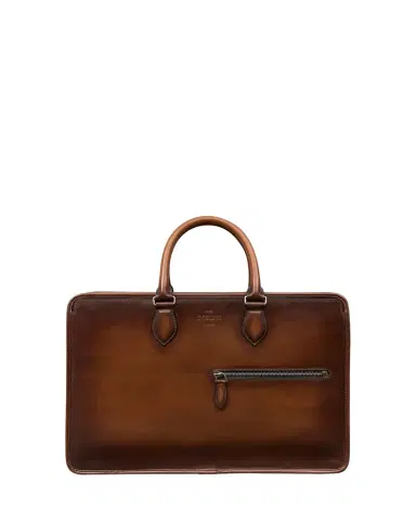 Berluti Men's Un Jour Scritto Leather Briefcase | Thumbnail 1 Berluti Men's Un Jour Scritto Leather Briefcase | Thumbnail 1
