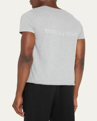Saint Laurent Men's Reverse Logo T-Shirt | Thumbnail 3
