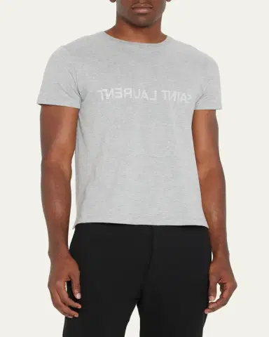 Saint Laurent Men's Reverse Logo T-Shirt | Thumbnail 4