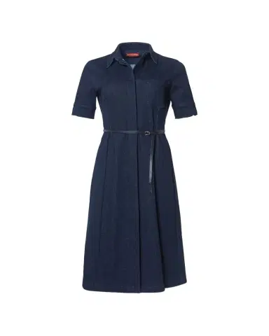 Altuzarra Kieran Denim Leather Belted Midi Dress | Thumbnail 1 Altuzarra Kieran Denim Leather Belted Midi Dress | Thumbnail 1