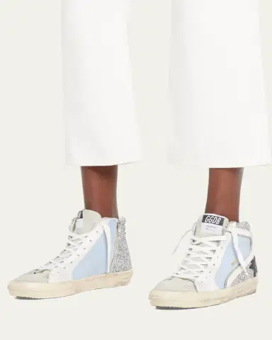 Golden Goose Slide Mid-Top Glitter Leather Sneakers | Thumbnail 2 Golden Goose Slide Mid-Top Glitter Leather Sneakers | Thumbnail 2
