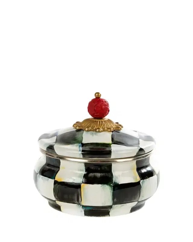 MacKenzie-Childs Courtly Check Squashed Pot