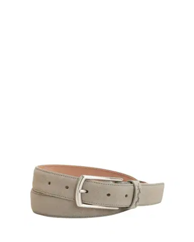 Zegna Men's Triple Stitch Leather Belt | Thumbnail 1