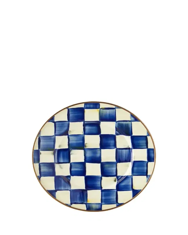 MacKenzie-Childs Royal Check Salad/Dessert Plate