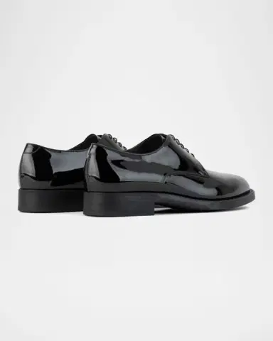 Giorgio Armani Men's Patent Leather Derby Shoes | Thumbnail 2 Giorgio Armani Men's Patent Leather Derby Shoes | Thumbnail 2