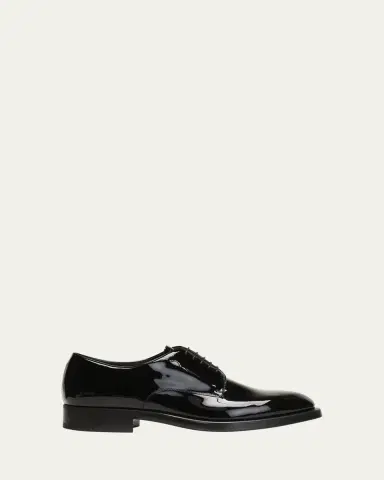 Giorgio Armani Men's Patent Leather Derby Shoes | Thumbnail 5 Giorgio Armani Men's Patent Leather Derby Shoes | Thumbnail 5
