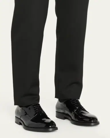 Giorgio Armani Men's Patent Leather Derby Shoes | Thumbnail 6 Giorgio Armani Men's Patent Leather Derby Shoes | Thumbnail 6