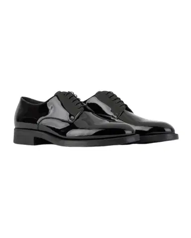 Giorgio Armani Men's Patent Leather Derby Shoes | Thumbnail 1 Giorgio Armani Men's Patent Leather Derby Shoes | Thumbnail 1