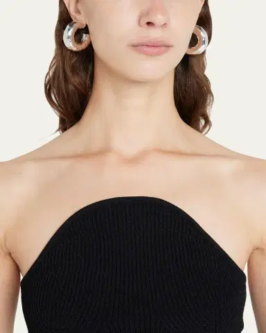 Ippolita Hammered Medium Hoop Earrings in Sterling Silver | Thumbnail 2 Ippolita Hammered Medium Hoop Earrings in Sterling Silver | Thumbnail 2