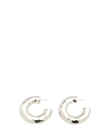 Ippolita Hammered Medium Hoop Earrings in Sterling Silver | Thumbnail 1 Ippolita Hammered Medium Hoop Earrings in Sterling Silver | Thumbnail 1
