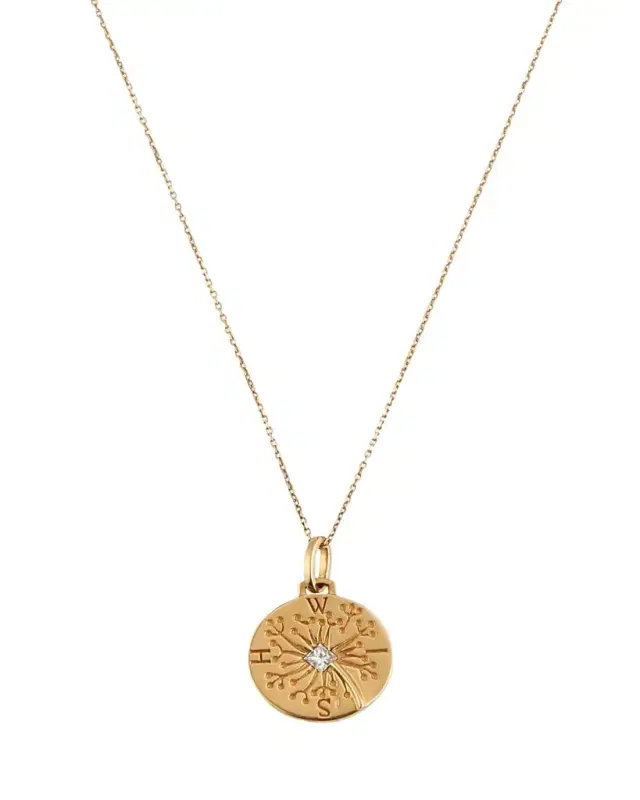 Monica Rich Kosann "Wish" Dandelion 18K Gold Intaglio Charm