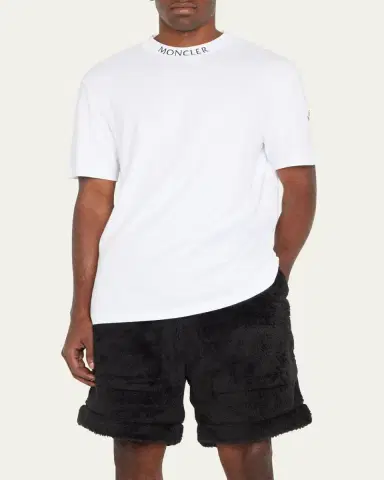 Moncler Men's Logo-Neck T-Shirt | Thumbnail 4 Moncler Men's Logo-Neck T-Shirt | Thumbnail 4