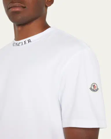 Moncler Men's Logo-Neck T-Shirt | Thumbnail 5 Moncler Men's Logo-Neck T-Shirt | Thumbnail 5