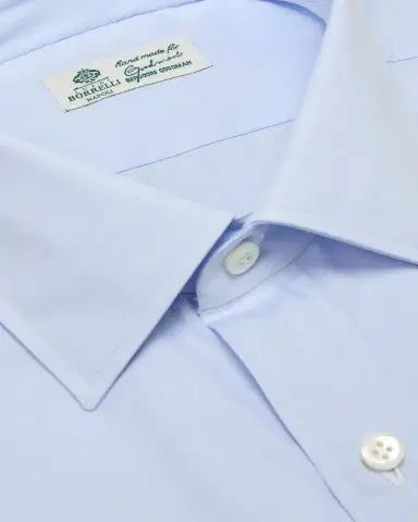 Borrelli Men's Pique Cotton Dress Shirt | Thumbnail 2