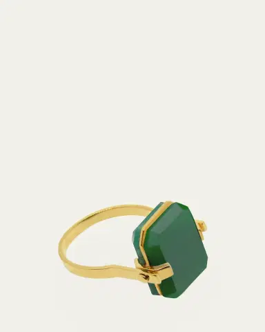 Aliita Deco Sandwich Ring with Amazonite and Green Agate | Thumbnail 2 Aliita Deco Sandwich Ring with Amazonite and Green Agate | Thumbnail 2