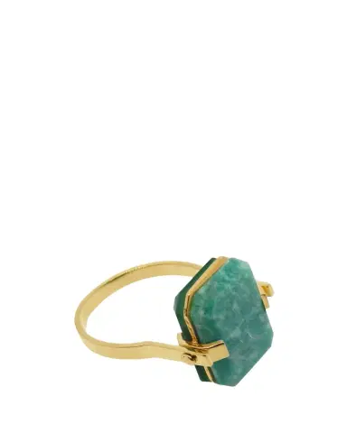 Aliita Deco Sandwich Ring with Amazonite and Green Agate | Thumbnail 1 Aliita Deco Sandwich Ring with Amazonite and Green Agate | Thumbnail 1
