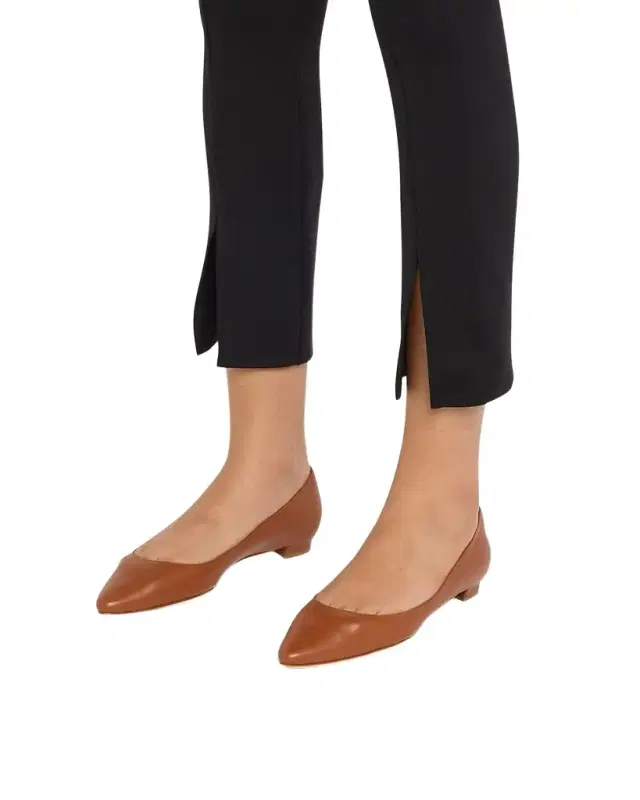 Manolo Blahnik Lanza BB Lambskin Ballerina Flats