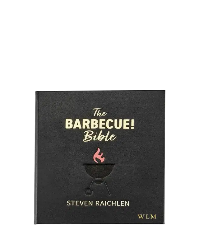 Graphic Image "The Barbecue Bible" Leather Bound Book by Steven Raichlen, Personalized