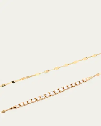 Lana 14K Gold Flawless Graduating Diamond Tennis Necklace | Thumbnail 3