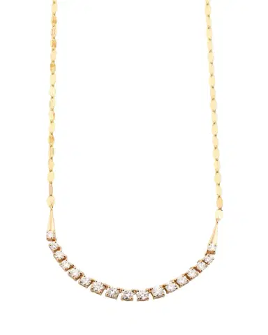 Lana 14K Gold Flawless Graduating Diamond Tennis Necklace | Thumbnail 1