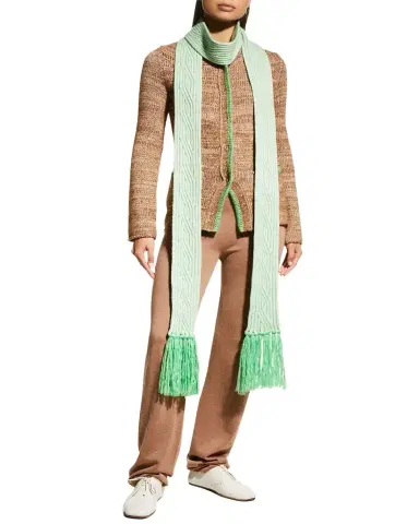 Giorgio Armani Fringe Cashmere-Silk Scarf | Thumbnail 1 Giorgio Armani Fringe Cashmere-Silk Scarf | Thumbnail 1