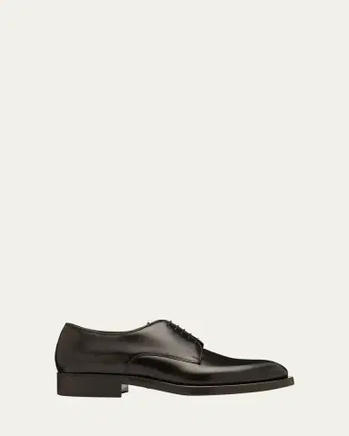 Giorgio Armani Men's Leather Derby Shoes | Thumbnail 8