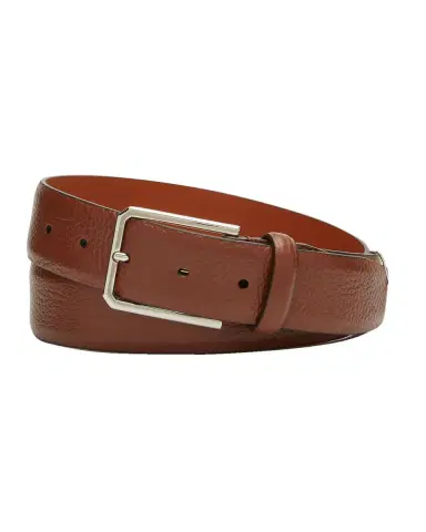 Santoni Men's Grained Leather Belt | Thumbnail 3