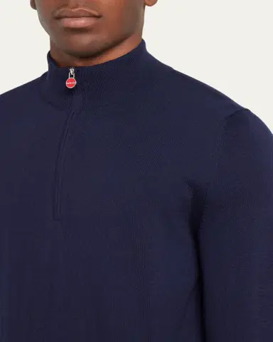 Kiton Men's Wool Half-Zip Sweater | Thumbnail 5