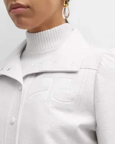 Courrèges Textured Vinyl Crop Jacket | Thumbnail 64 Courrèges Textured Vinyl Crop Jacket | Thumbnail 64