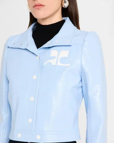 Courrèges Textured Vinyl Crop Jacket | Thumbnail 86 Courrèges Textured Vinyl Crop Jacket | Thumbnail 86