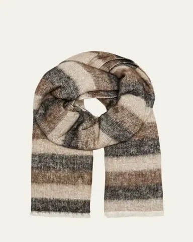 Denis Colomb Hokkaido Striped Shawl | Thumbnail 5 Denis Colomb Hokkaido Striped Shawl | Thumbnail 5