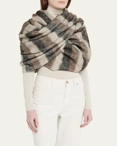Denis Colomb Hokkaido Striped Shawl | Thumbnail 7 Denis Colomb Hokkaido Striped Shawl | Thumbnail 7